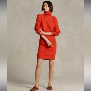 NWT Polo Ralph Lauren Cable Knit Turtleneck Dress